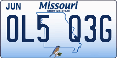 MO license plate OL5Q3G