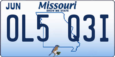 MO license plate OL5Q3I