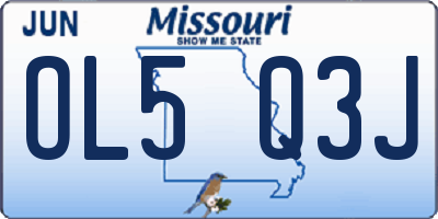 MO license plate OL5Q3J