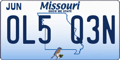 MO license plate OL5Q3N