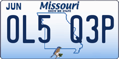 MO license plate OL5Q3P