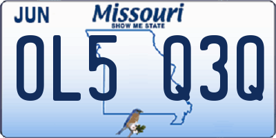 MO license plate OL5Q3Q
