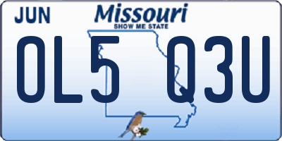 MO license plate OL5Q3U