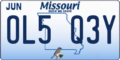 MO license plate OL5Q3Y