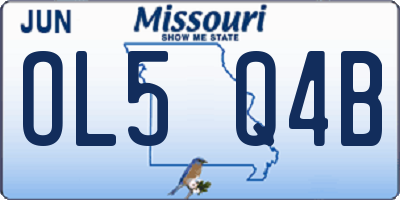 MO license plate OL5Q4B