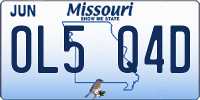 MO license plate OL5Q4D