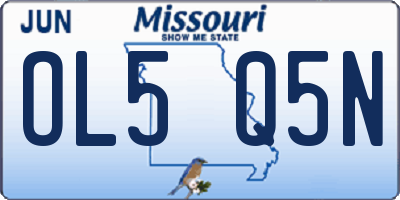 MO license plate OL5Q5N