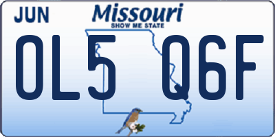 MO license plate OL5Q6F