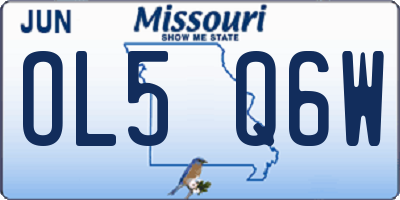 MO license plate OL5Q6W
