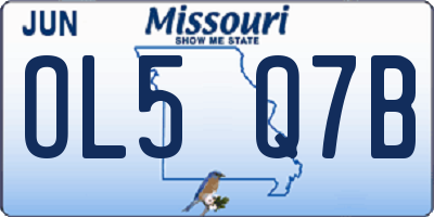 MO license plate OL5Q7B
