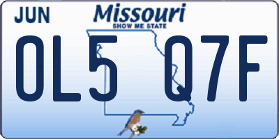MO license plate OL5Q7F