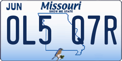 MO license plate OL5Q7R