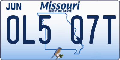 MO license plate OL5Q7T