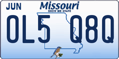 MO license plate OL5Q8Q