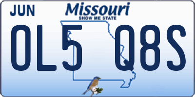 MO license plate OL5Q8S