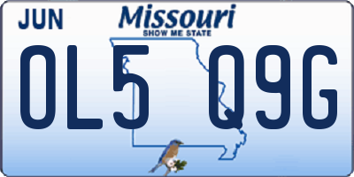 MO license plate OL5Q9G