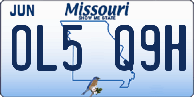 MO license plate OL5Q9H