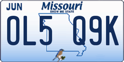 MO license plate OL5Q9K