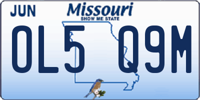 MO license plate OL5Q9M