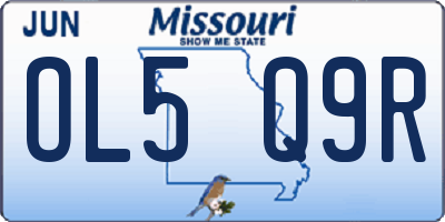 MO license plate OL5Q9R
