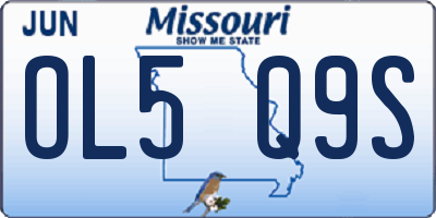 MO license plate OL5Q9S