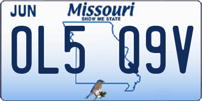 MO license plate OL5Q9V