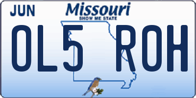 MO license plate OL5R0H