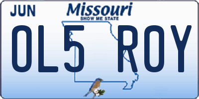 MO license plate OL5R0Y
