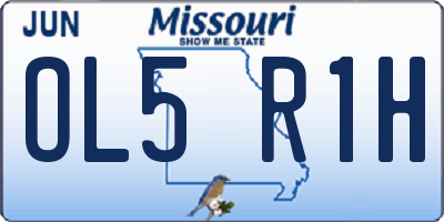 MO license plate OL5R1H