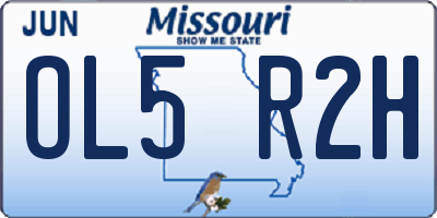 MO license plate OL5R2H