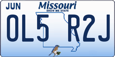 MO license plate OL5R2J
