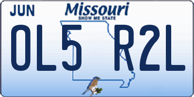MO license plate OL5R2L