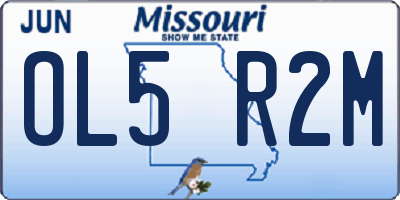 MO license plate OL5R2M