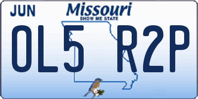 MO license plate OL5R2P