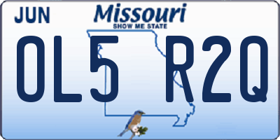 MO license plate OL5R2Q