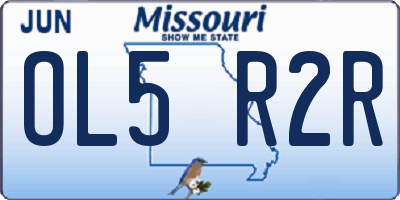 MO license plate OL5R2R