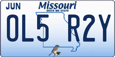 MO license plate OL5R2Y