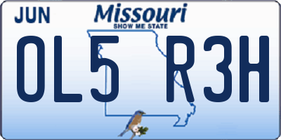MO license plate OL5R3H