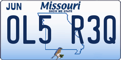 MO license plate OL5R3Q