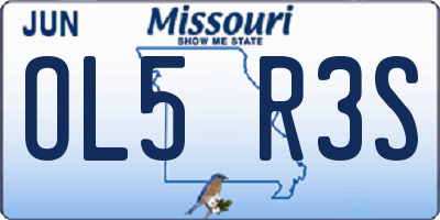 MO license plate OL5R3S