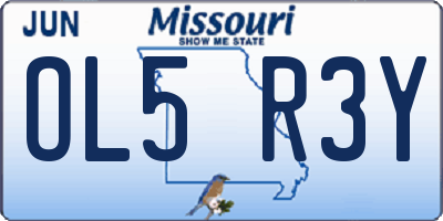 MO license plate OL5R3Y