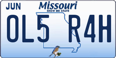 MO license plate OL5R4H