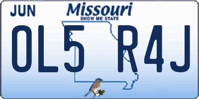 MO license plate OL5R4J