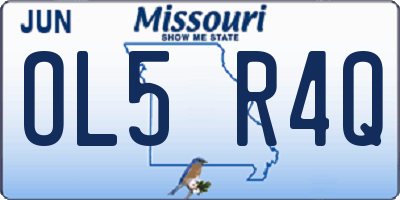 MO license plate OL5R4Q