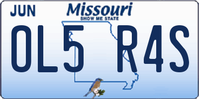 MO license plate OL5R4S