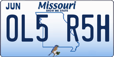 MO license plate OL5R5H