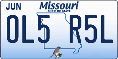 MO license plate OL5R5L