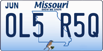 MO license plate OL5R5Q