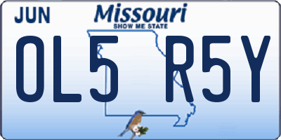 MO license plate OL5R5Y