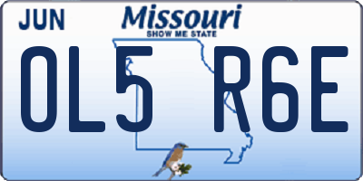 MO license plate OL5R6E